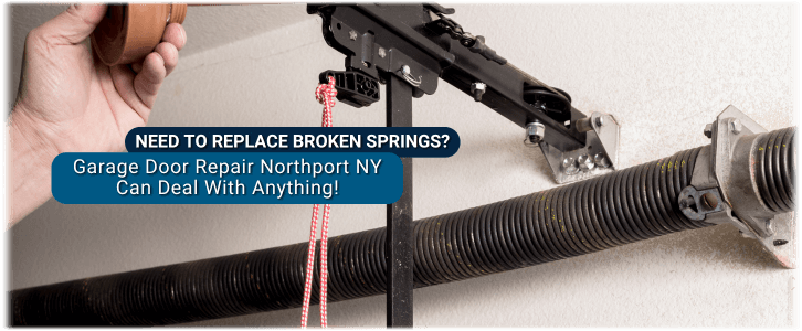 Broken Garage Door Spring Northport NY